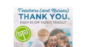 Read more about the article $5 off for Teachers and Nurses