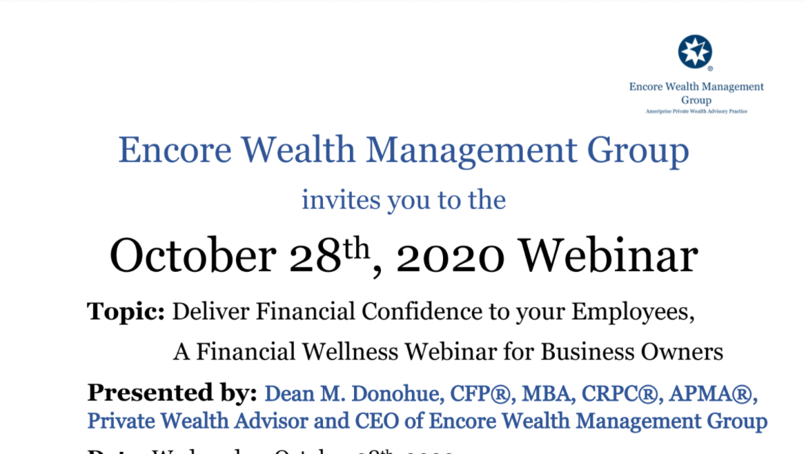 You are currently viewing Oct. 28 Webinar: Boost Employee financial confidence and increase productivity