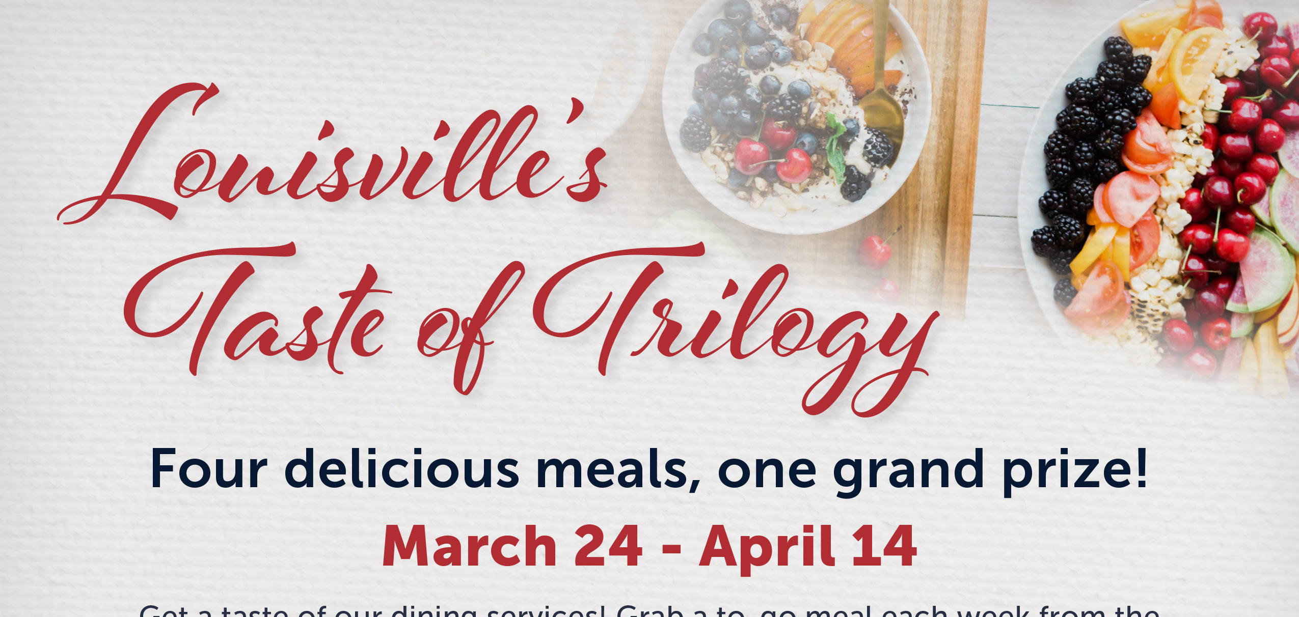 You are currently viewing Taste of Trilogy March 24 – April 14